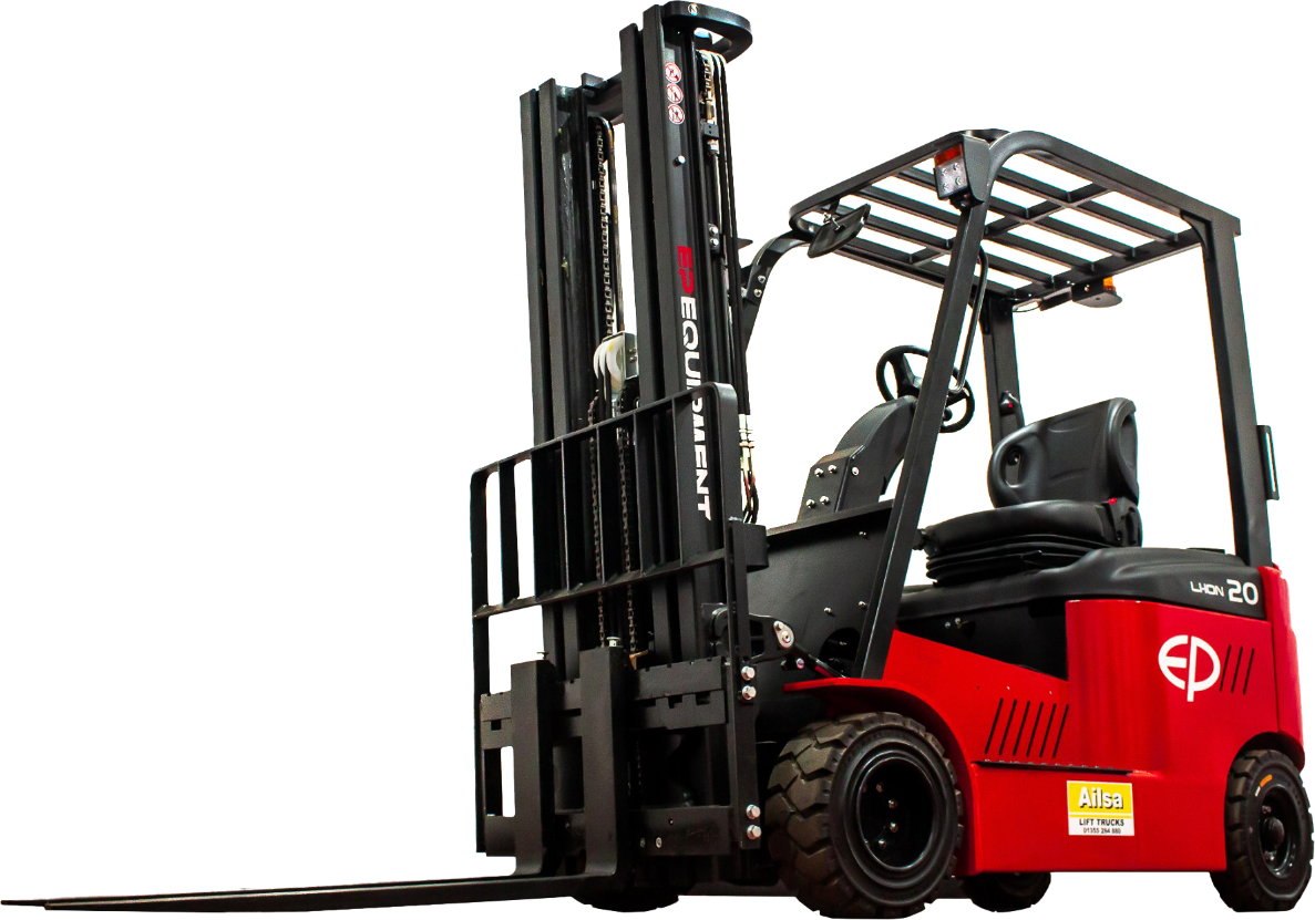 Commercial forklift unloading heavy pallets in Luton